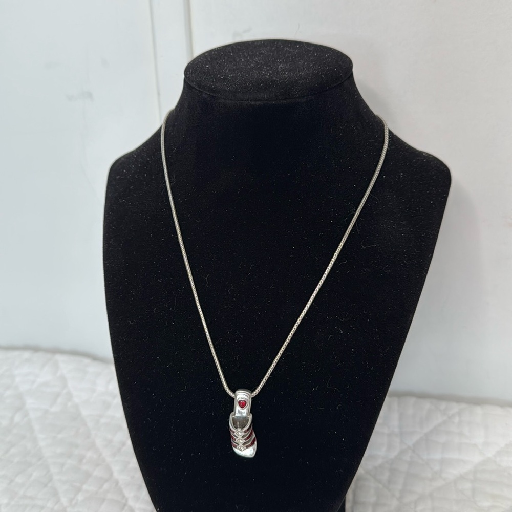 Brighton Vintage Red Sandal Necklace